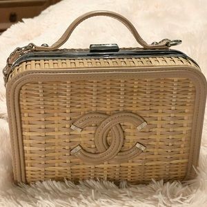 CC Vanity Case Purse Straw